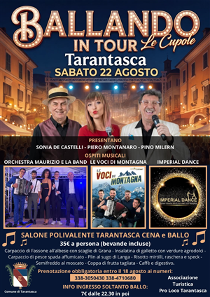 Ballando in tour - Le Cupole arriva a Tarantasca