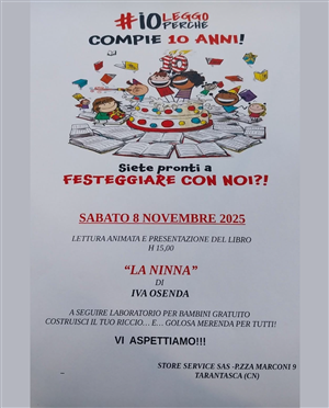 #ioleggoperché compie 10 anni! Una festa di lettura, creatività e merenda a Tarantasca