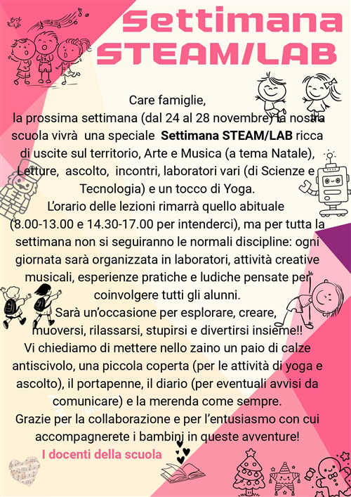 Settimana Steam/Lab per la Scuola Primaria di Tarantasca