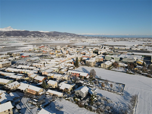 Il fascino del primo manto bianco su Tarantasca