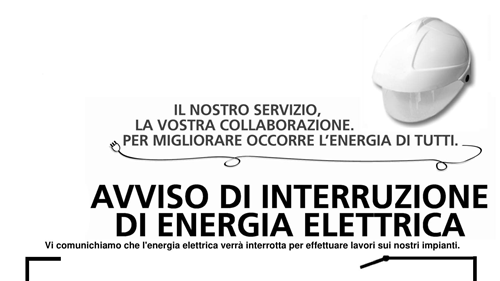 Disservizi energia elettrica " E - Distribuzione".